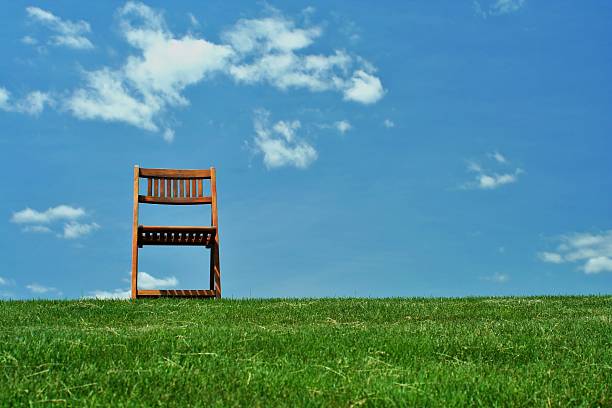 istock Wooden chair on a hilltop 176960610