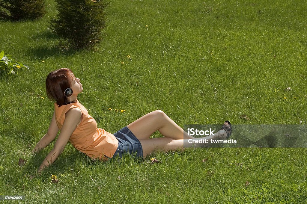 Teen Menina ouvir - Royalty-free Música Foto de stock