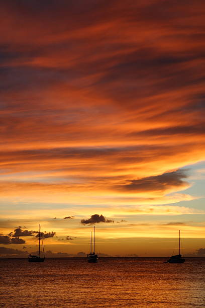 Golden Caraibi, crociera al tramonto - foto stock