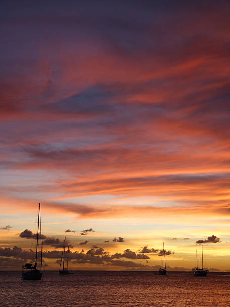 Golden Caraibi, crociera al tramonto - foto stock