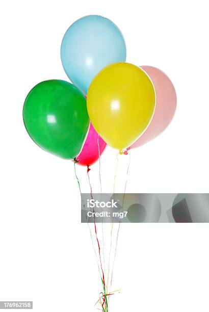 Colorful Party Balloons Stock Photo - Download Image Now - Bunch, Balloon, Arrangement