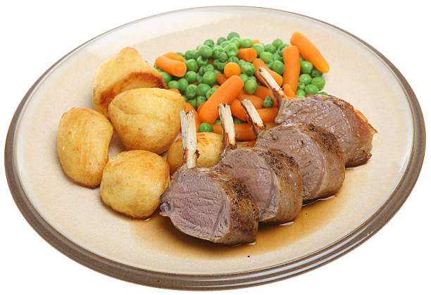 istock Roast Rack of Lamb Dinner 176962492