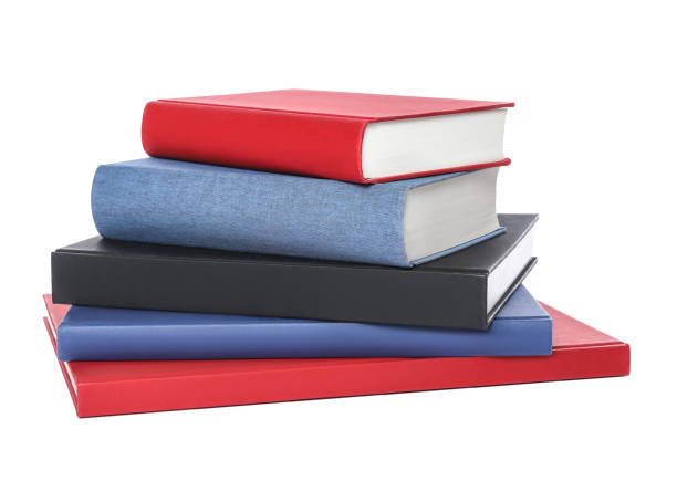 istock Stack of different hardcover books on white background 1769627548