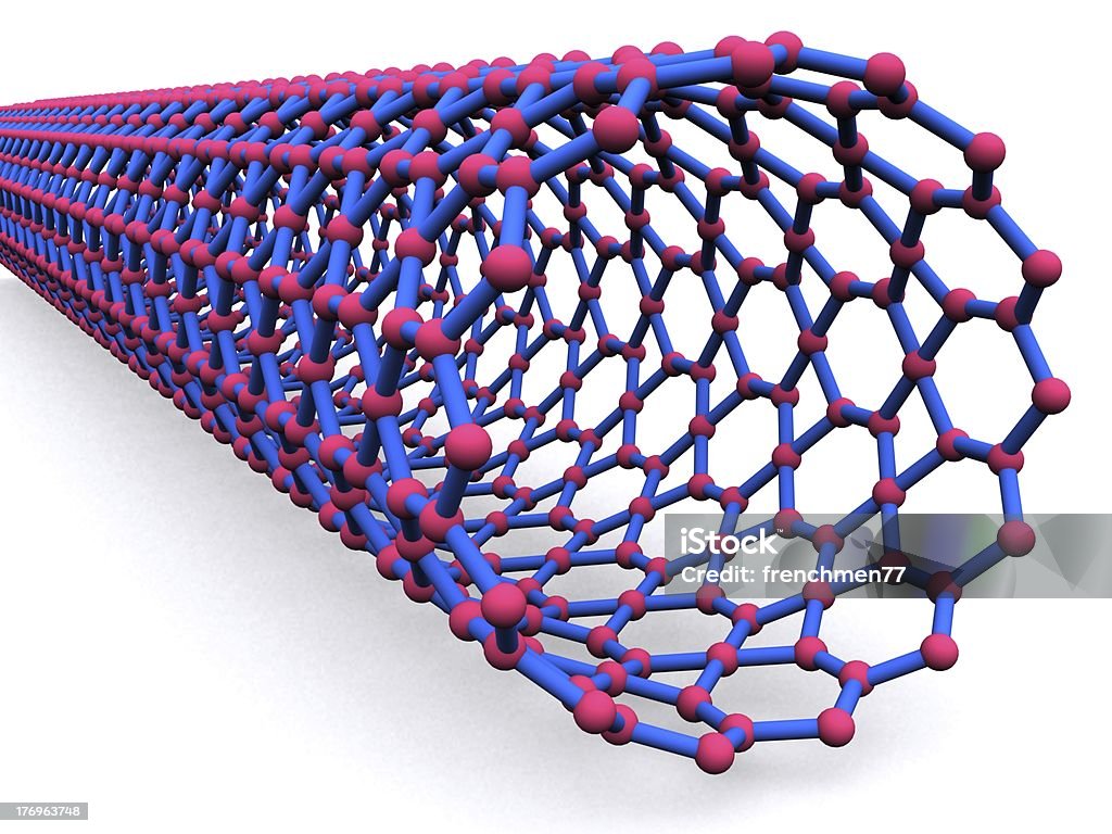 Singolo nanotube - Foto stock royalty-free di Astratto