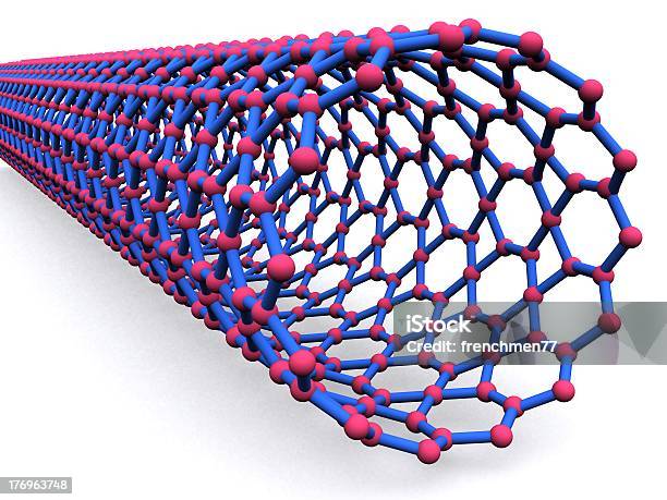 Singolo Nanotube - Fotografie stock e altre immagini di Astratto - Astratto, Atomo, Blu