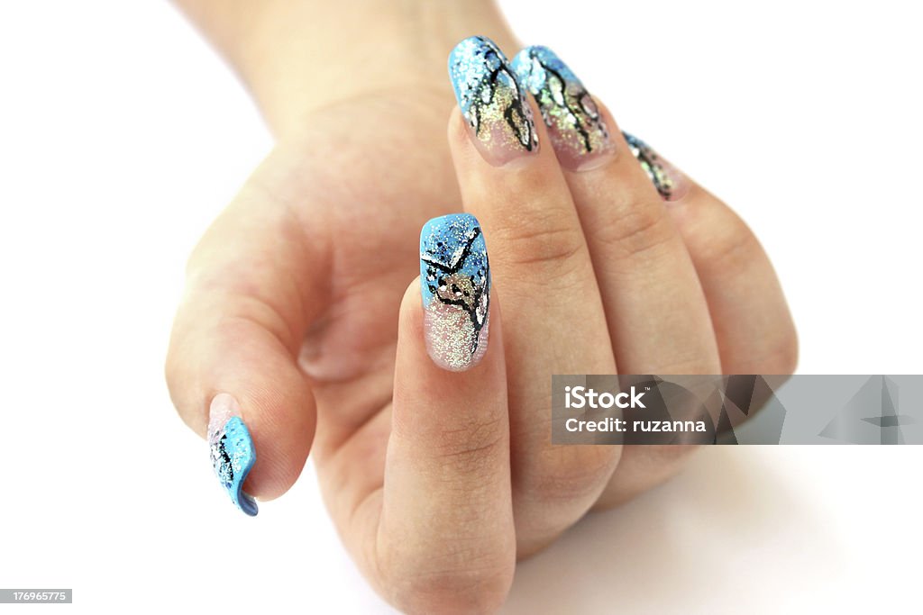 Mains avec nail art - Photo de Abstrait libre de droits