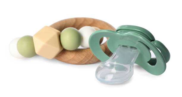 istock Toys and baby pacifier isolated on white 1769660542