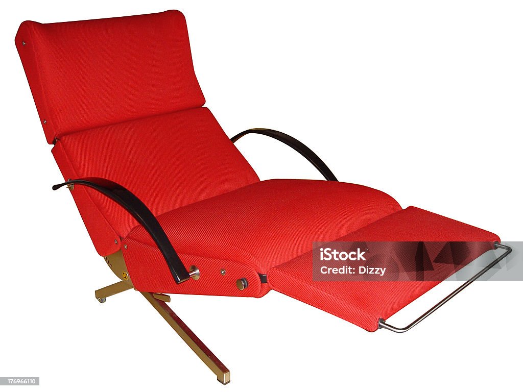 Retrô: Cadeira Vermelha. - Foto de stock de 1940-1949 royalty-free
