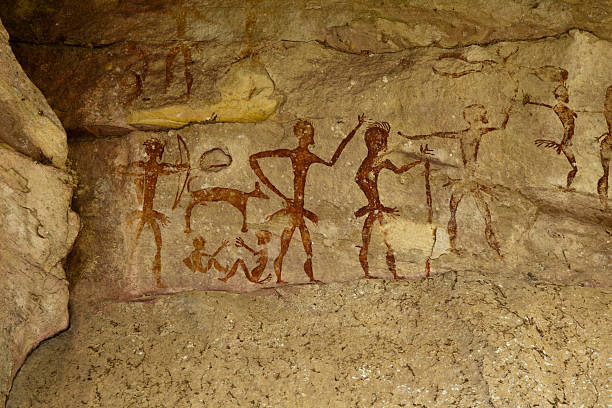 고고학 사전 역사적이다 휴머니즘 clift 페인트 - cave painting 뉴스 사진 이미지