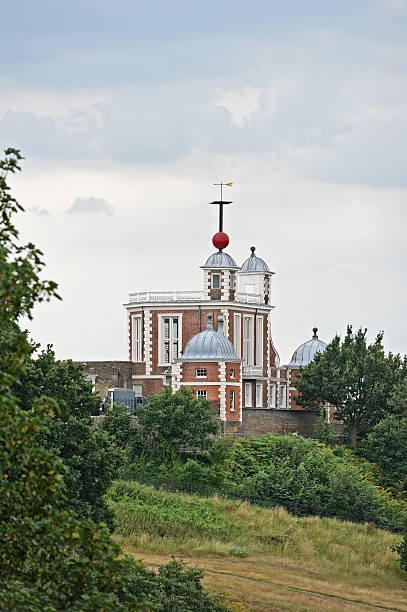 greenwich tiempo de bolas de flamsteed parlamento, londres, inglaterra, reino unido - royal observatory fotografías e imágenes de stock