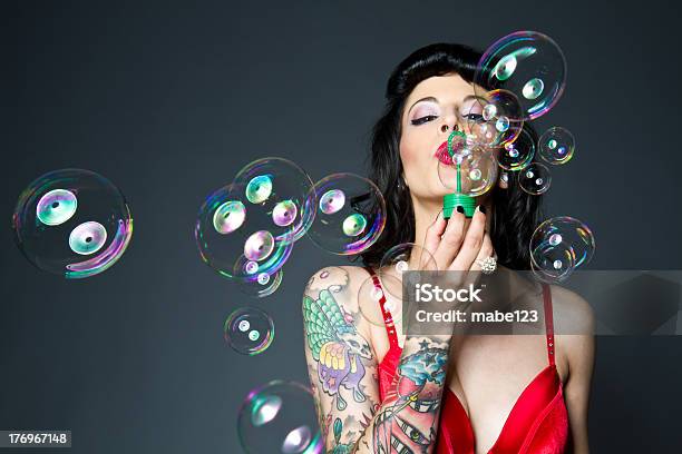 Bubble Stock Photo - Download Image Now - Tattoo, Tattooing, Women