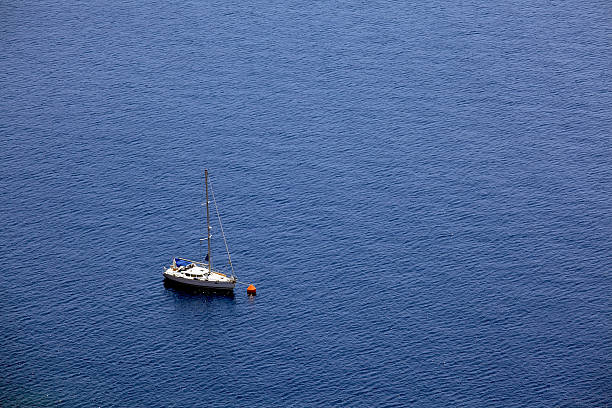 istock Sailing boat in blue sea, aerial view. 176967193