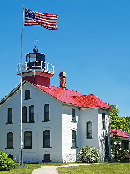 Grand Traverse Lighthouse stock photo