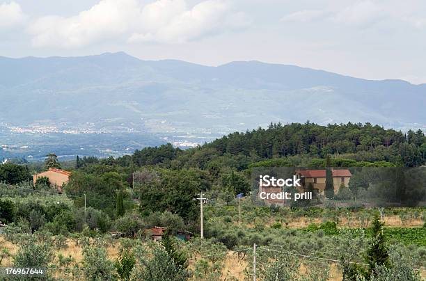 De Chianti Na Toscana - Fotografias de stock e mais imagens de Agricultura - Agricultura, Ajardinado, Aldeia