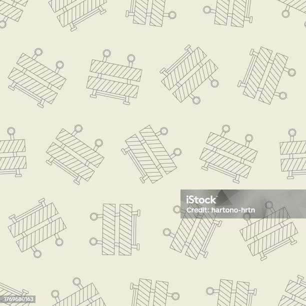 Barrier Pattern Texture Safety Barrier Line Art Seamless Pattern Suitable For Backgrounds ...