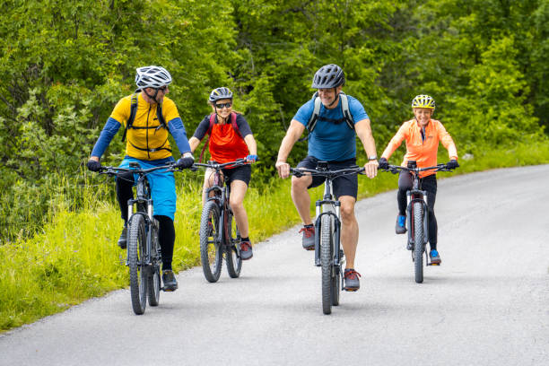 istock People riding electric mountain bikes 1769708412