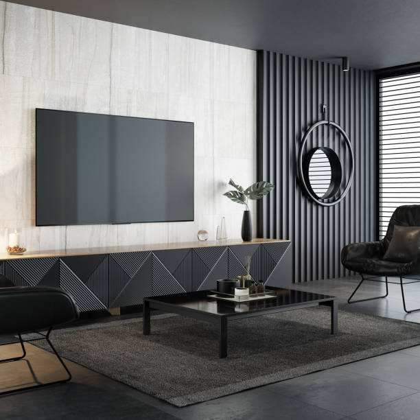 istock Modern interior minimalist living room with flat TV 8k 1769715779