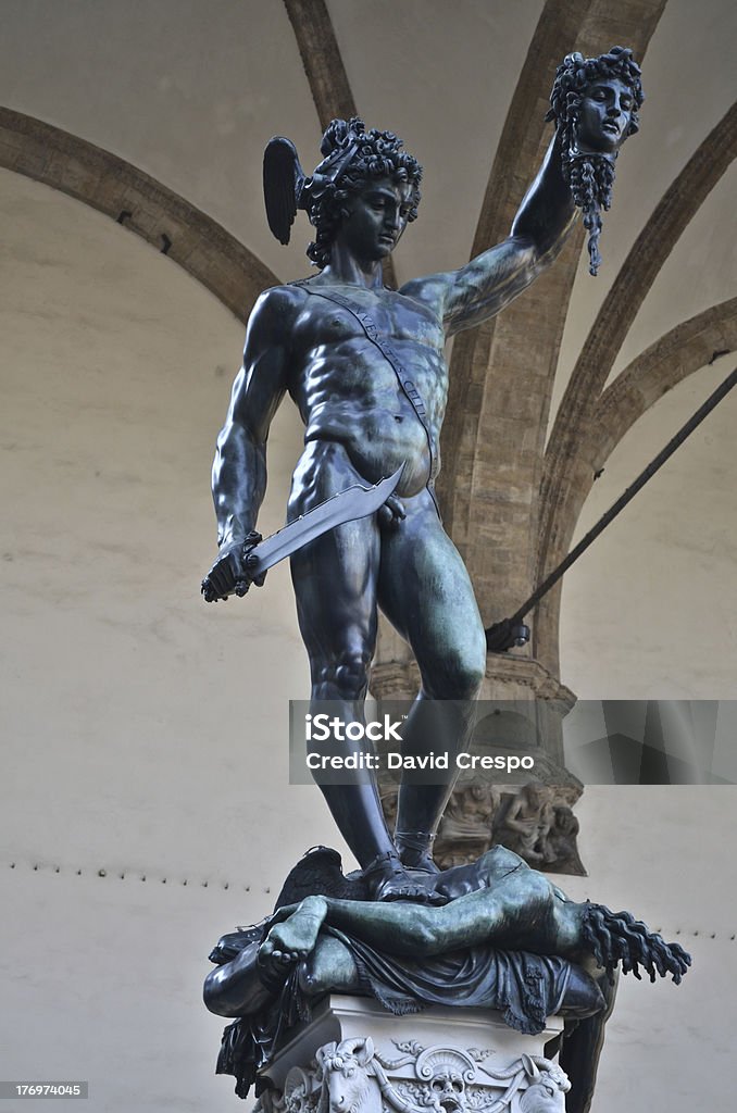 Bronzestatue von Perseus - Lizenzfrei Europa - Kontinent Stock-Foto