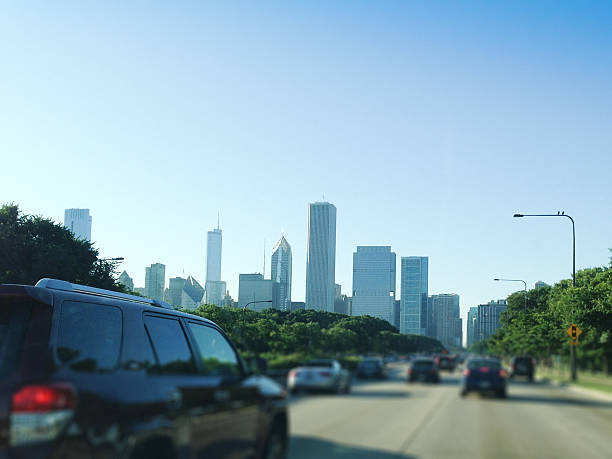 istock Chicago skyline from the traffic 176974230