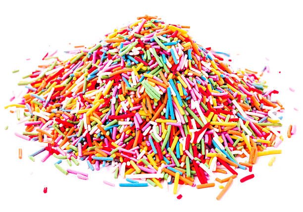istock Colorful Sweet  Sugar candy sprinkles isolated on white 176976137