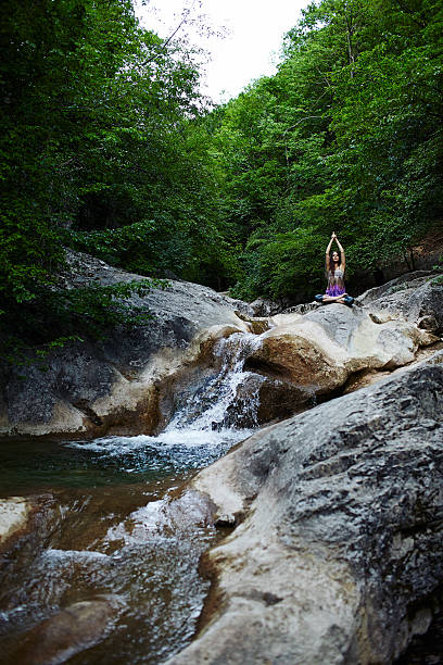 istock Yoga in mountains 176976511