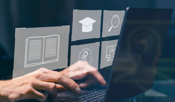 istock E-learning and Online Education concept. Male student learning lesson process holding hands on laptop keyboard. Web internet technology online webinar 1769774656