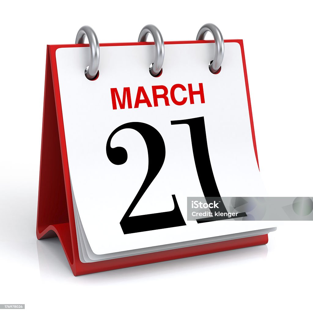 Calendrier du mois de mars - Photo de Bureau - Ameublement libre de droits