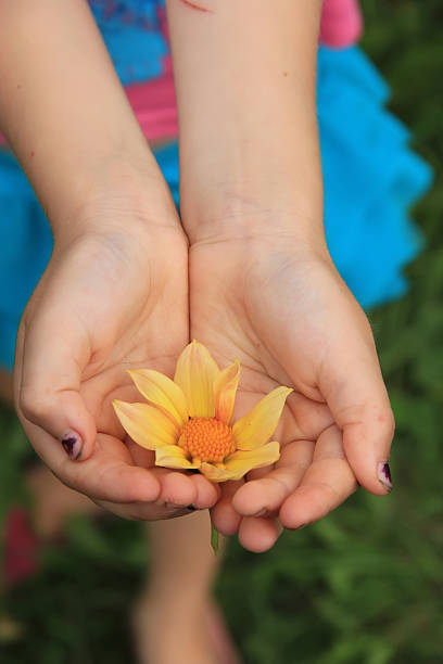 istock Child holding a flower 176978707