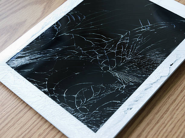 Broken Tablet PC stock photo