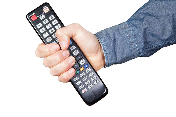 istock Remote for tv clamped in the hand 176980088