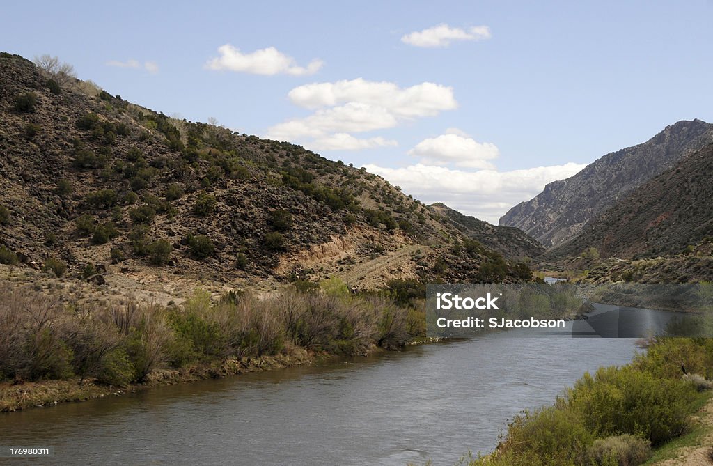 River Gorge Rio Grande River in New Mexico Horizontal Stock Photo