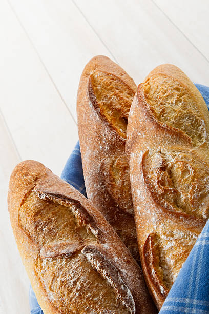 Three Crusty French Baguettes