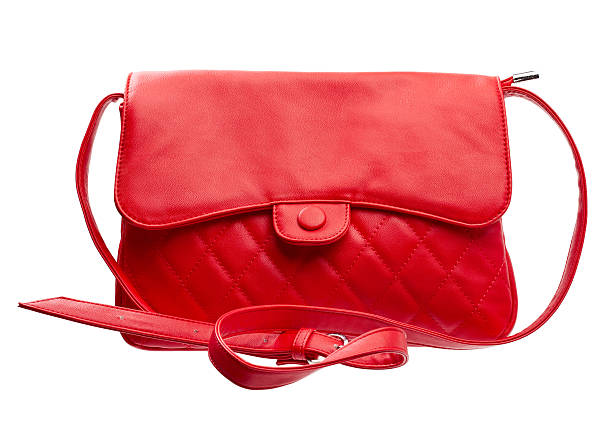 istock Red women purse isolated over white 176981542