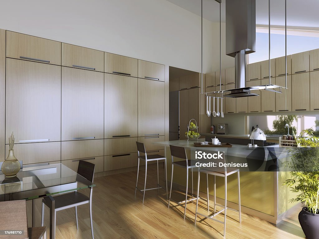 Kitchen Modern kitchen Apartment Stock Photo