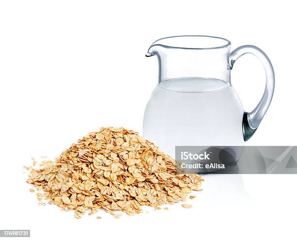 Cereal Flakes And Fresh Water Stock Photo - Download Image Now - Breakfast, Cereal Plant, Cold Drink