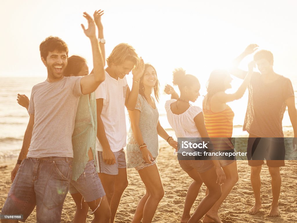 Festa na praia no Verão - Royalty-free Dançar Foto de stock