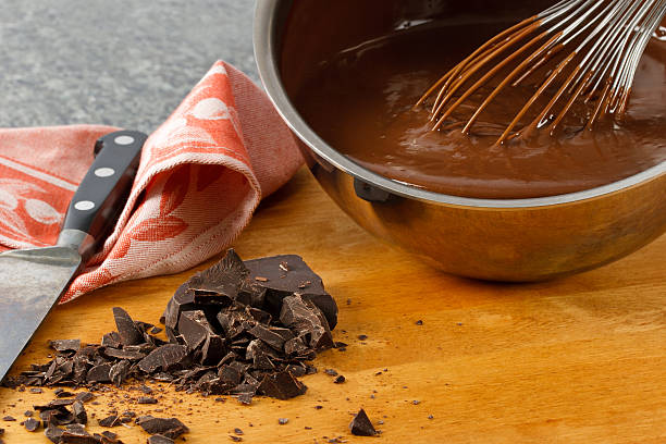 Cтоковое фото Соус Пан и шоколадного пудинга
