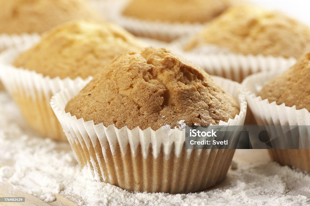 Cupcakes primer plano - Foto de stock de Al horno libre de derechos