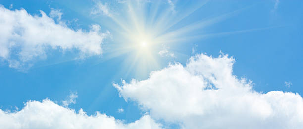 istock Blue Sky with Cumulus Clouds and Sun 176982600