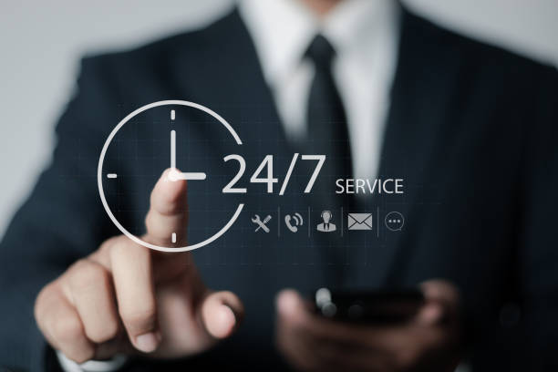 istock 24-7 Customer Service Support concept. Businessman uses technology services through customer help center. 1769835692