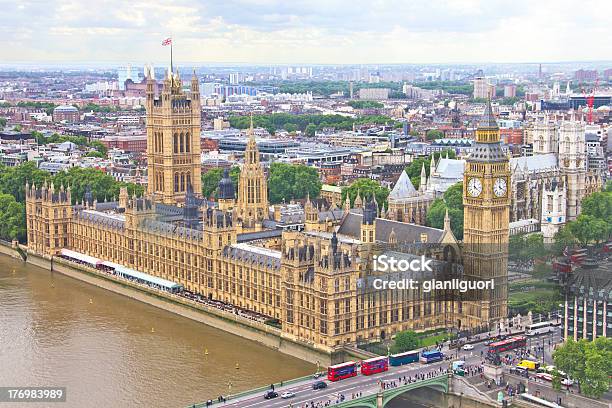 공중 뷰 런던 국회의사당-웨스트민스터 시에 대한 스톡 사진 및 기타 이미지 - 국회의사당-웨스트민스터 시, 런던-잉글랜드, 하원 의사당