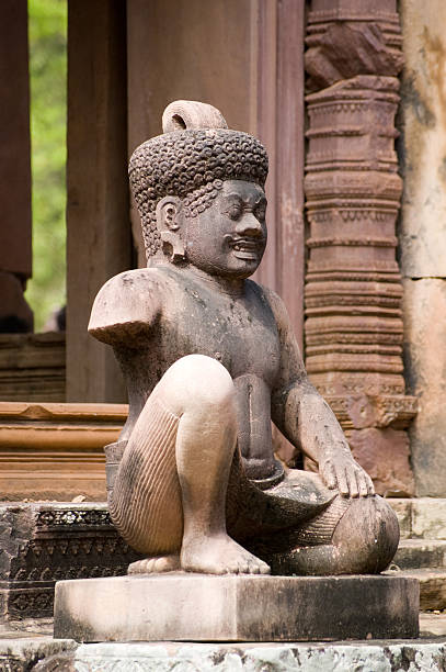 istock Yaksha Guardian at Banteay Srei Temple 176984170