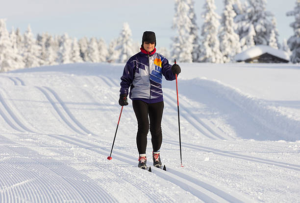 istock Cross country skier on winter morning 176984193
