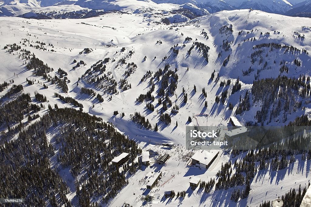 Sunshine Village Ski Resort Mount Standish - Lizenzfrei Luftaufnahme Stock-Foto