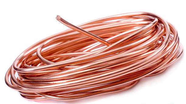 copper wire copper wire isolated on white copper cable stock pictures, royalty-free photos & images