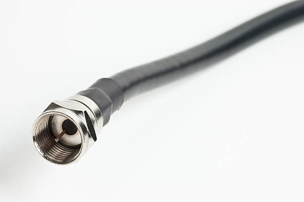 Coaxial television cable stock photo