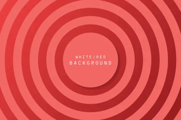 Vector illustration of Abstract White red background with copy space. vector geometric design. Top view scene in clean studio room. Best background element for poster, banner or brochure.