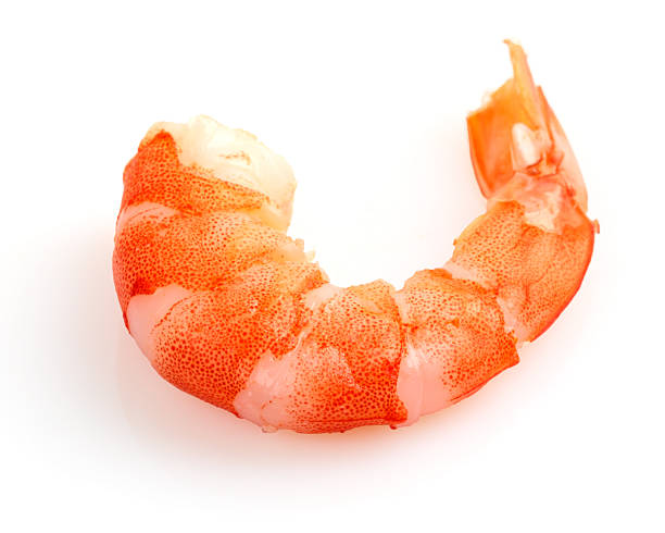 shrimp Image boiled shrimp on white background. black tiger shrimp stock pictures, royalty-free photos & images