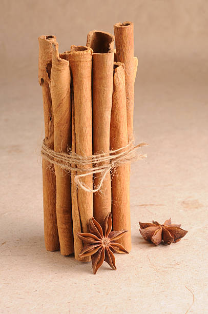 Star anise and cinnamon Star anise and cinnamon beer ingredients kayu manis stock pictures, royalty-free photos & images