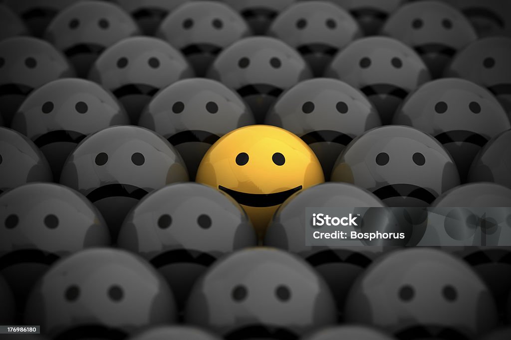 Cara Alegre - Royalty-free Standing Out From The Crowd (expressão inglesa) Foto de stock